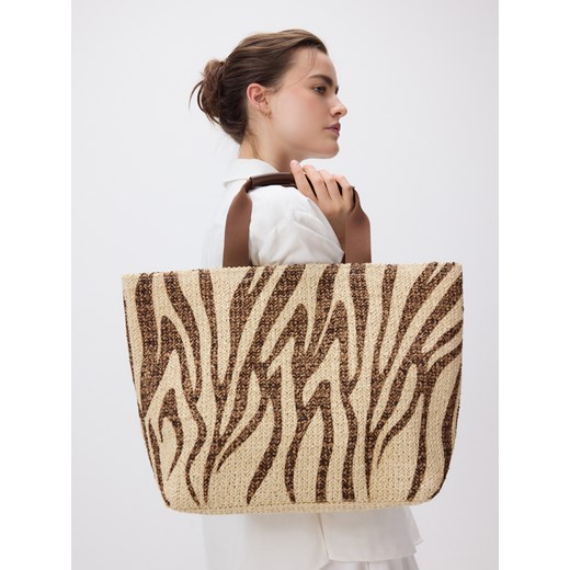 Reserved - Słomkowa torebka shopper - wielobarwny Reserved ONE SIZE Reserved