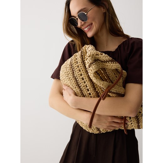 Reserved - Pleciona torebka shopper - wielobarwny Reserved ONE SIZE Reserved