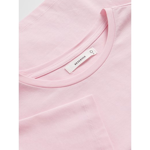 Reserved - Bawełniany crop top - pastelowy róż Reserved L Reserved