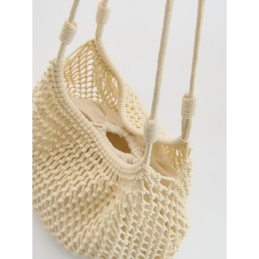 Reserved - Pleciona torebka - złamana biel Reserved ONE SIZE Reserved