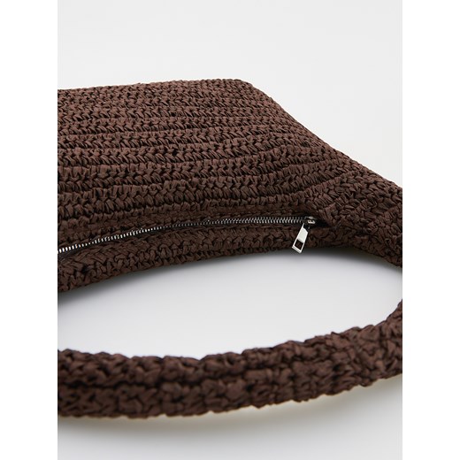 Reserved - Pleciona torebka hobo - ciemnobrązowy Reserved ONE SIZE Reserved