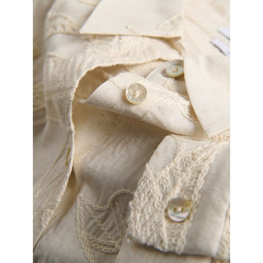 Reserved - Koszula z wyszywanym wzorem - beżowy Reserved XL Reserved