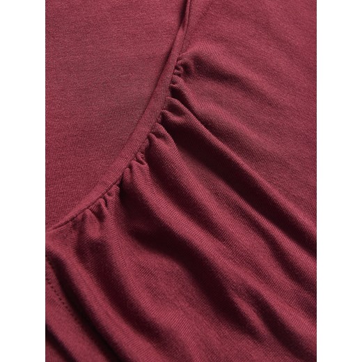 Reserved - Top z drapowaniem - bordowy Reserved S Reserved