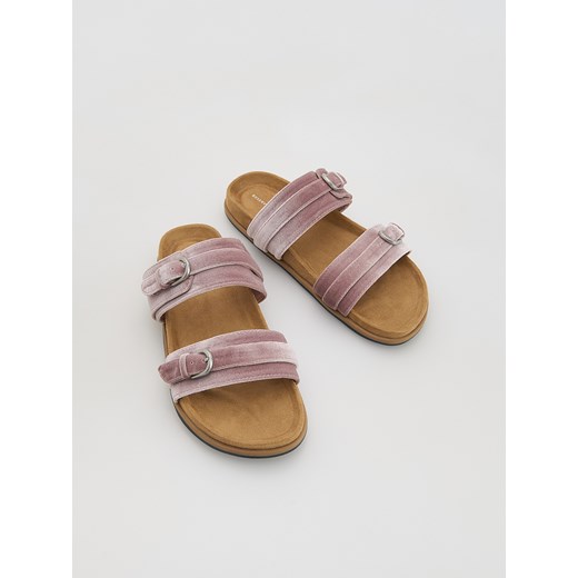 Reserved - Klapki z paskami - brudny róż Reserved 42 Reserved