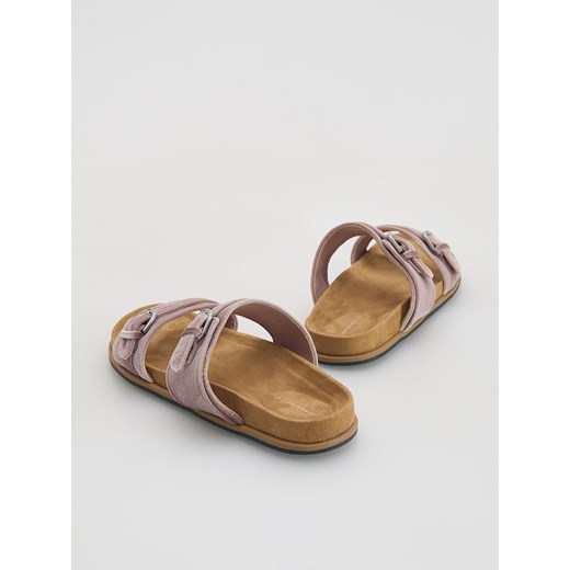 Reserved - Klapki z paskami - brudny róż Reserved 41 Reserved