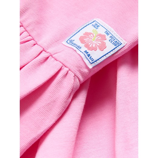 Reserved - Bawełniana sukienka z naszywką - różowy Reserved 146 (10 lat) Reserved