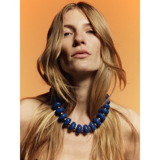Reserved - Naszyjnik z koralikami - niebieski Reserved ONE SIZE Reserved