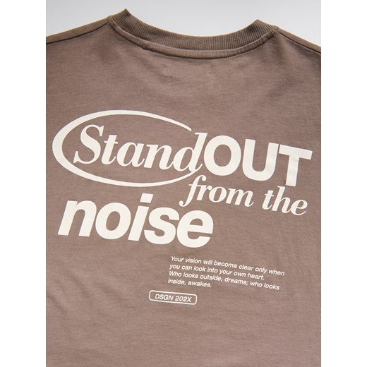 Reserved - Bawełniany t-shirt - beżowy Reserved 158/164 (12-13 lat) Reserved