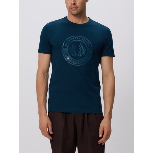 Reserved - T-shirt slim fit z nadrukiem - szary ze sklepu Reserved w kategorii T-shirty męskie - zdjęcie 181916664