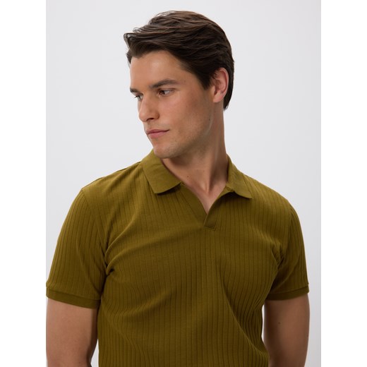 Reserved - Koszulka polo slim - oliwkowy Reserved XXL Reserved