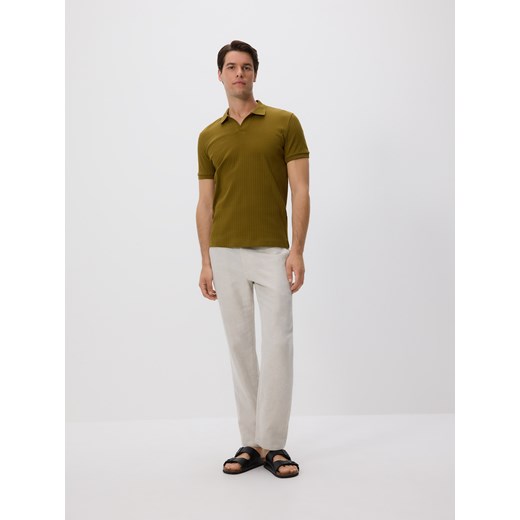 Reserved - Koszulka polo slim - oliwkowy Reserved XXL Reserved