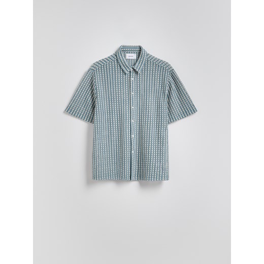 Reserved - Wzorzysta koszula comfort fit - jasnoturkusowy Reserved M Reserved
