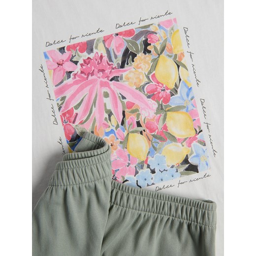 Reserved - Dwuczęściowa piżama - miętowy Reserved XS Reserved