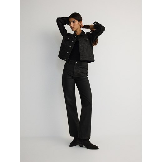 Reserved - Jeansy straight - dark grey jeans ze sklepu Reserved w kategorii Jeansy damskie - zdjęcie 181917334