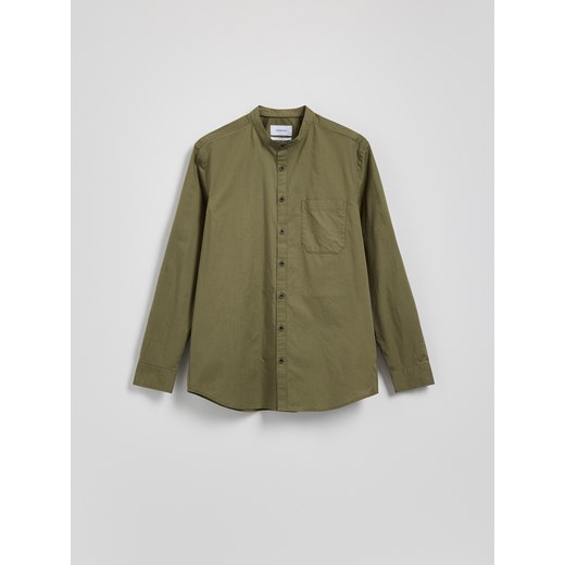 Reserved - Koszula regular ze stójką - zielony Reserved XXL Reserved