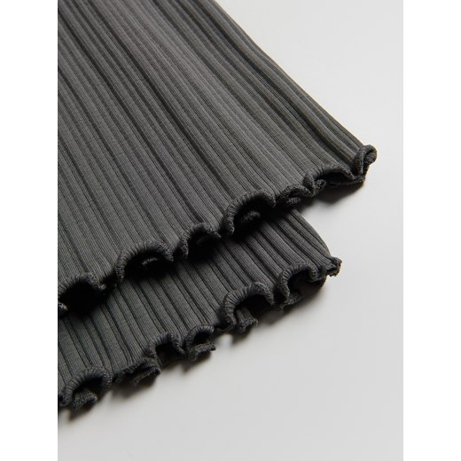 Reserved - Prążkowane legginsy - ciemnoszary Reserved 152 (11 lat) Reserved