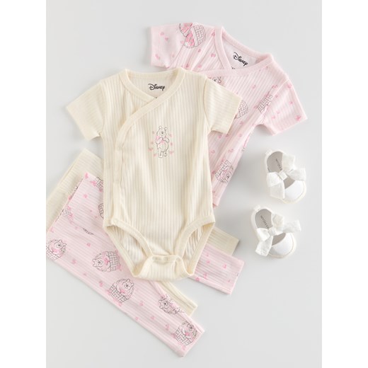 Reserved - Body Kubuś Puchatek 2 pack - pastelowy róż ze sklepu Reserved w kategorii Komplety niemowlęce - zdjęcie 181917682