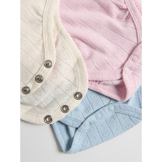 Reserved - Strukturalne body 3 pack - pastelowy róż Reserved 68 (3-6 m.) Reserved