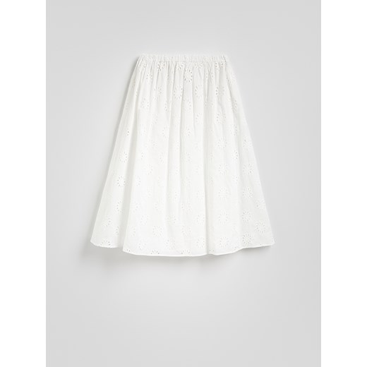 Reserved - Ażurowa spódnica midi - złamana biel Reserved XL Reserved