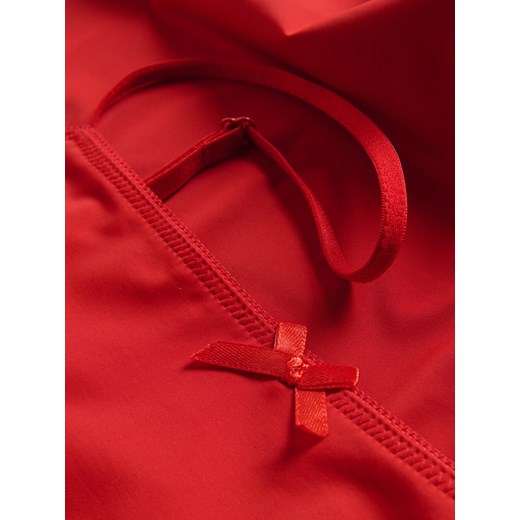 Reserved - Sukienka midi z kokardką - czerwony Reserved S Reserved