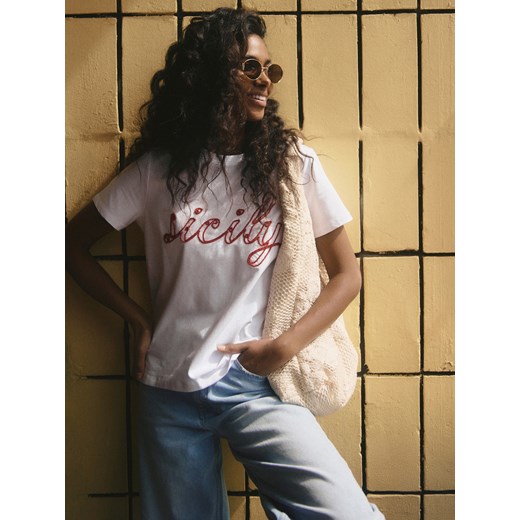 Reserved - Jeansy barrel leg - niebieski Reserved 34 Reserved