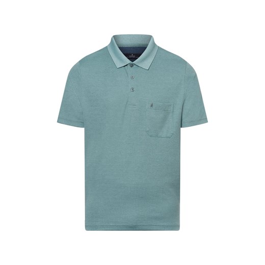 Ragman Męska koszulka polo Mężczyźni szmaragdowy wzorzysty ze sklepu vangraaf w kategorii T-shirty męskie - zdjęcie 181919583
