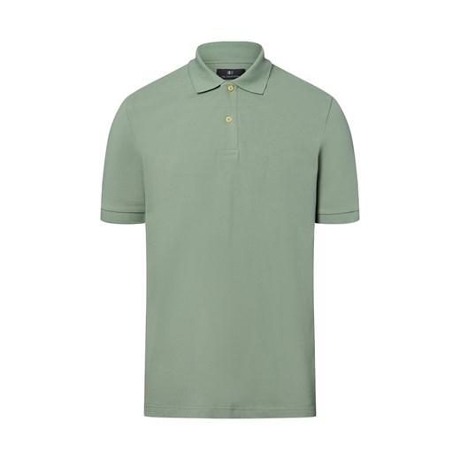 Nils Sundström Męska koszulka polo Mężczyźni Bawełna miętowy jednolity ze sklepu vangraaf w kategorii T-shirty męskie - zdjęcie 181919621