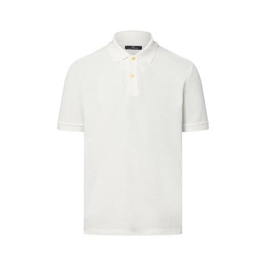 Nils Sundström Męska koszulka polo Mężczyźni Bawełna écru jednolity ze sklepu vangraaf w kategorii T-shirty męskie - zdjęcie 181919632