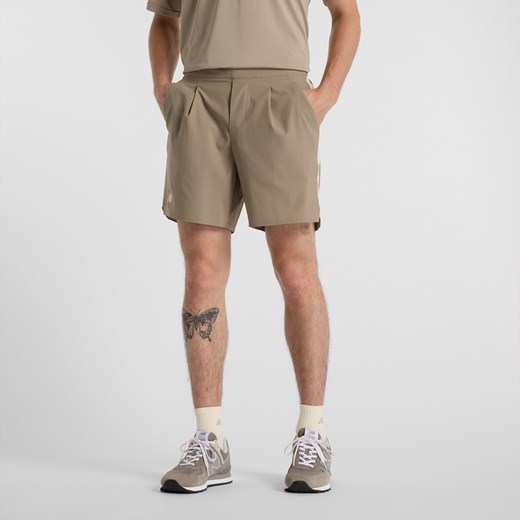 Spodenki męskie New Balance MS41401ADS – beżowe ze sklepu New Balance Poland w kategorii Spodenki męskie - zdjęcie 181924841