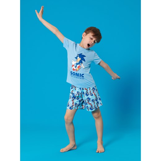 Sinsay - Piżama dwuczęściowa Sonic The Hedgehog - błękitny Sinsay 98 (2-3 l) Sinsay