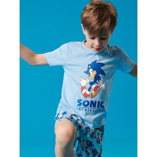 Sinsay - Piżama dwuczęściowa Sonic The Hedgehog - błękitny Sinsay 140 (9-10 l) Sinsay