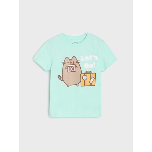 Sinsay - Piżama dwuczęściowa Pusheen the Cat - zielony Sinsay 140 (9-10 l) Sinsay