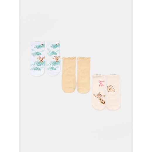 Sinsay - Skarpetki antypoślizgowe 3 pack - wielobarwny Sinsay 0/14 Sinsay