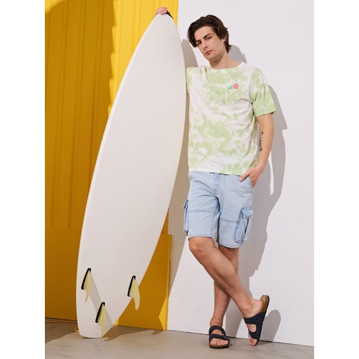 Sinsay - Koszulka tie-dye - zielony Sinsay XL Sinsay