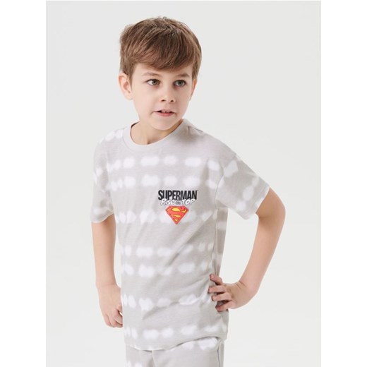 Sinsay - Koszulka tie-dye Superman - kremowy ze sklepu Sinsay w kategorii T-shirty chłopięce - zdjęcie 181929474