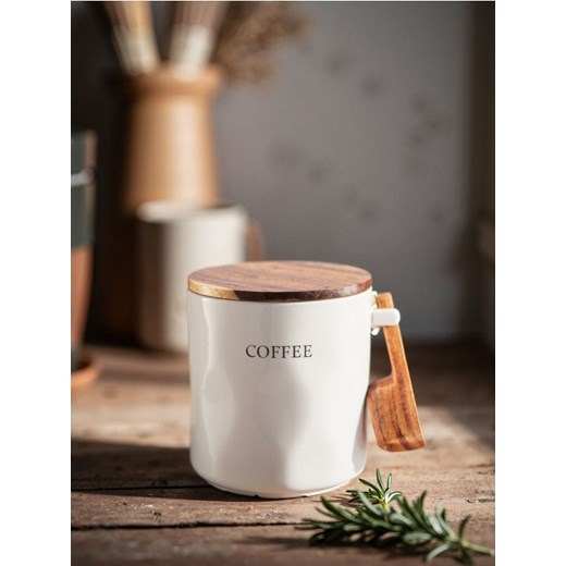 Sinsay - Pojemnik do przechowywania COFFEE - biały ze sklepu Sinsay w kategorii Pojemniki kuchenne - zdjęcie 181930163