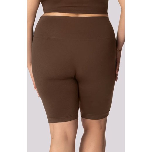 Mona kolarki damskie w kolorze caffe Base Plus Size, Kolor caffe, Rozmiar 2XL, Mona ze sklepu Intymna w kategorii Szorty - zdjęcie 181932054
