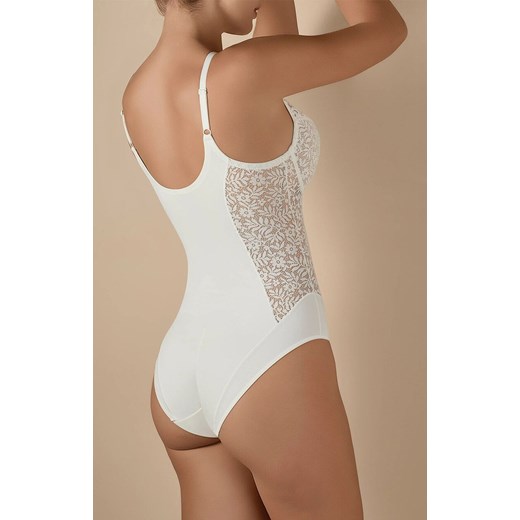 Koronkowe body damskie perłowe Graziella, Kolor perłowy, Rozmiar 70C, Selene ze sklepu Intymna w kategorii Body damskie - zdjęcie 181932204