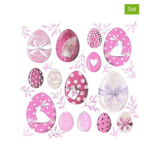 ppd Serwetki (40 szt.) &quot;Easter&quot; w kolorze biało-jasnoróżowym ze sklepu Limango Polska w kategorii Akcesoria kuchenne - zdjęcie 181933863