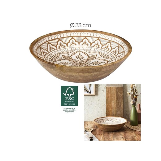 Ethnical Life Miska w kolorze brązowo-beżowym - Ø 33 cm ze sklepu Limango Polska w kategorii Naczynia - zdjęcie 181933944