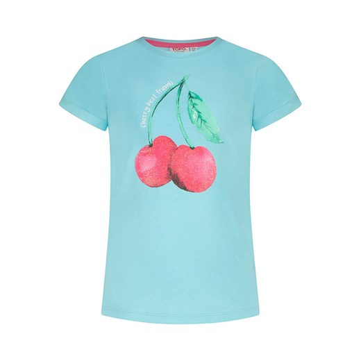Topo Koszulka &quot;Cherry&quot; w kolorze błękitnym ze sklepu Limango Polska w kategorii Bluzki dziewczęce - zdjęcie 181934443