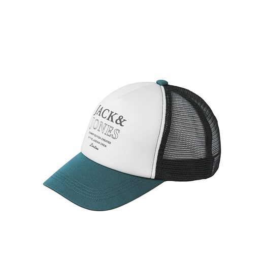 JACK &amp; JONES Junior Czapka &quot;Script&quot; w kolorze turkusowo-białym ze sklepu Limango Polska w kategorii Czapki dziecięce - zdjęcie 181934473