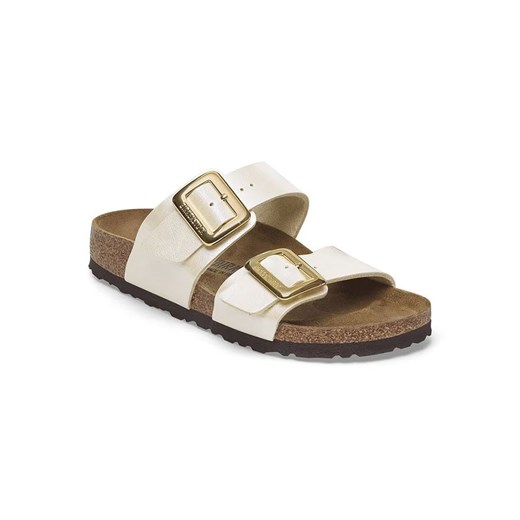 Klapki damskie BIRKENSTOCK bez zapięcia złote casual 