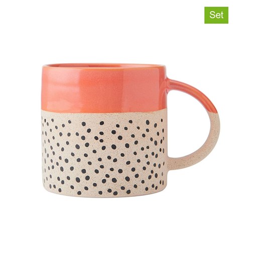 Mikasa Kubki (2 szt.) w kolorze pomarańczowo-beżowym - 390 ml ze sklepu Limango Polska w kategorii Kubki - zdjęcie 181934891