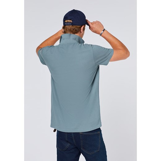 Niebieski t-shirt męski Polo Sylt