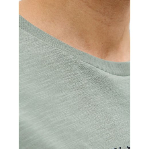 T-shirt męski zielony Jack & Jones bawełniany 