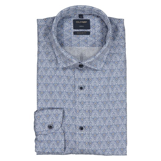 OLYMP Koszula &quot;Casual&quot; - Regular fit - w kolorze biało-granatowym ze sklepu Limango Polska w kategorii Koszule męskie - zdjęcie 181936081