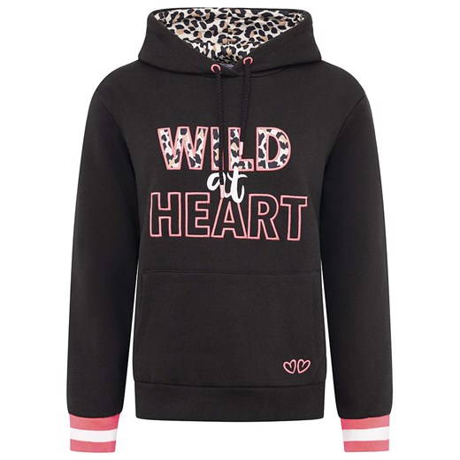 Zwillingsherz Bluza &quot;Wild At Hearts&quot; w kolorze jasnoróżowo-czarnym ze sklepu Limango Polska w kategorii Bluzy damskie - zdjęcie 181936600