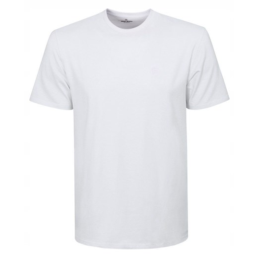 Koszulka Męska (T-Shirt) - Pako Jeans - Biała, Dekolt U-Neck (Okrągły) TSPJNStopBI ze sklepu JegoSzafa.pl w kategorii T-shirty męskie - zdjęcie 181940443