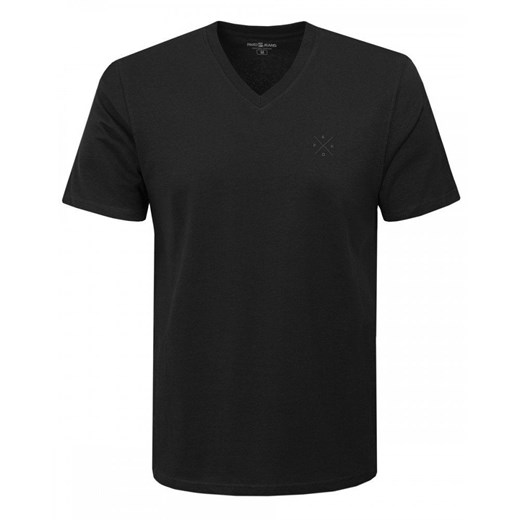 Koszulka Męska (T-Shirt) - Pako Jeans - Czarna, Dekolt V-Neck (Serek) TSPJNSrickCZ ze sklepu JegoSzafa.pl w kategorii T-shirty męskie - zdjęcie 181940453